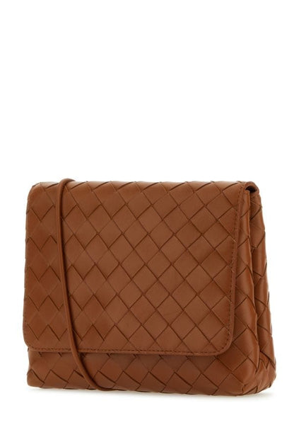 BOTTEGA VENETA | Caramel leather mini crossbody bag