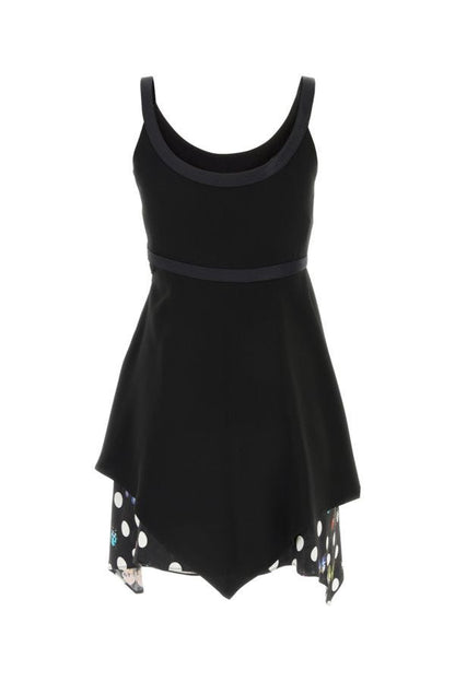 VERSACE | Black acetate blend mini dress