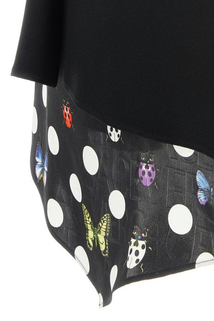 VERSACE | Black acetate blend mini dress