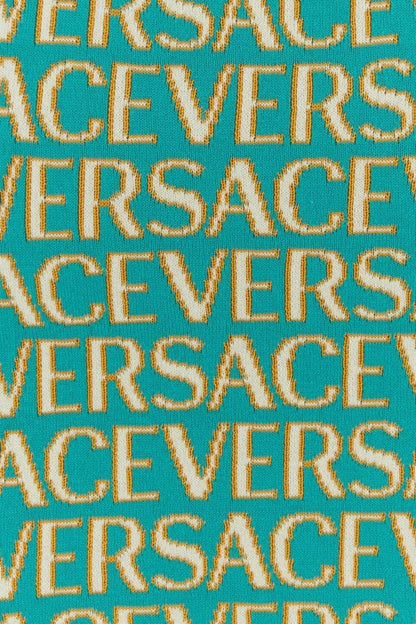 VERSACE | Embroidered stretch cotton blend Versace Allover mini skirt