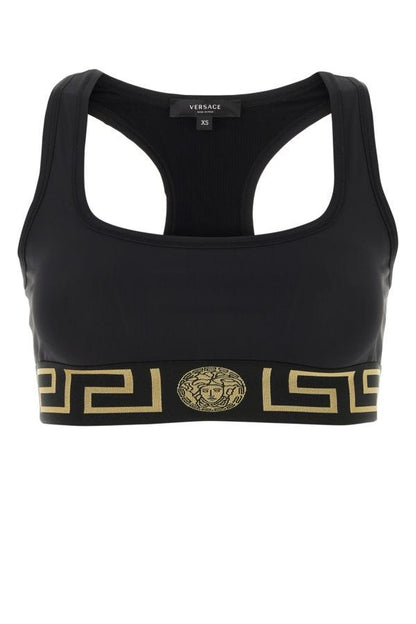 VERSACE | Black stretch nylon bra