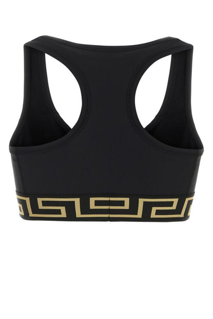 VERSACE | Black stretch nylon bra