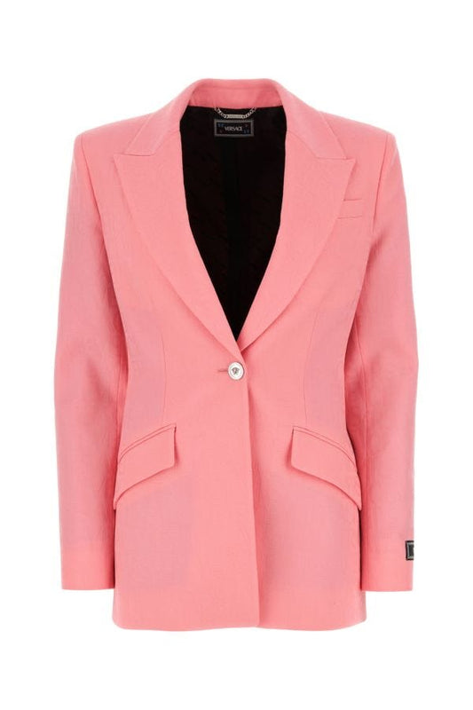VERSACE | Pink jacquard blazer