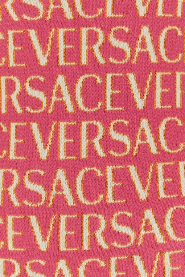 VERSACE | Embroidered knit mini dress