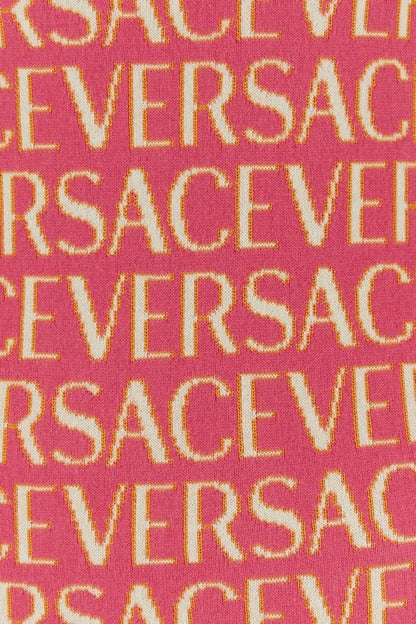 VERSACE | Embroidered knit mini dress