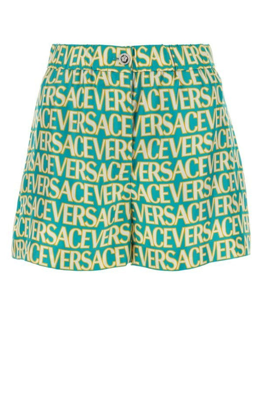 VERSACE | Printed satin Versace Allover shorts