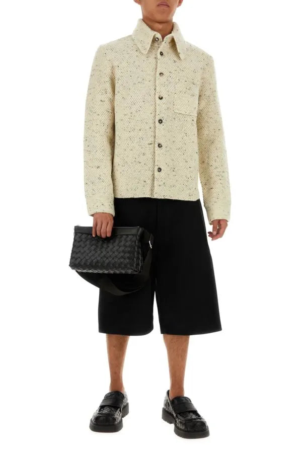 BOTTEGA VENETA | ブラック レザー デュオ クロスボディ バッグ