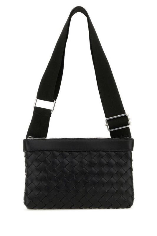 BOTTEGA VENETA | Black leather Duo crossbody bag