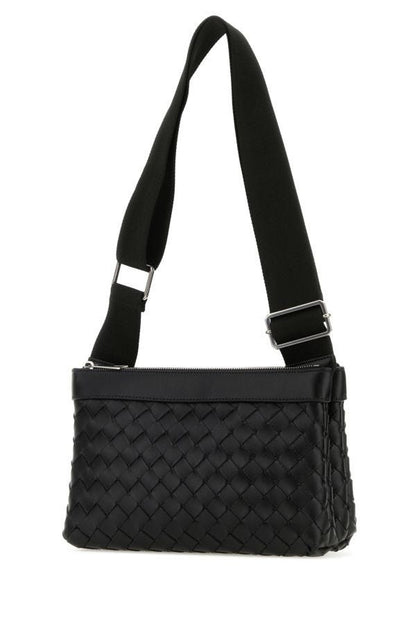 BOTTEGA VENETA | Black leather Duo crossbody bag
