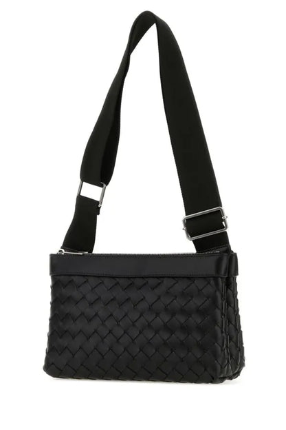 BOTTEGA VENETA | ブラック レザー デュオ クロスボディ バッグ