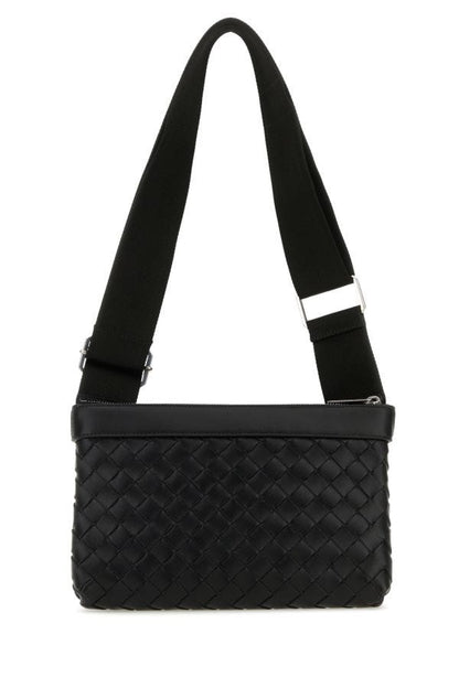 BOTTEGA VENETA | Black leather Duo crossbody bag