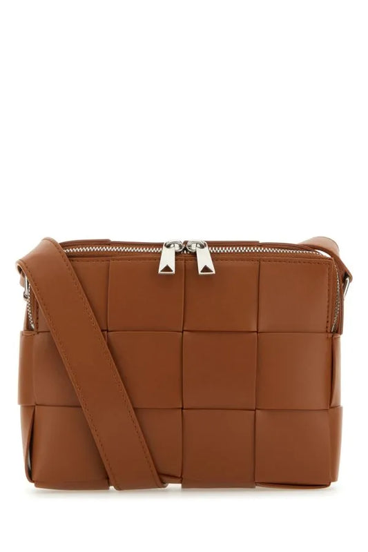 BOTTEGA VENETA | ライトブラウン レザー カセット カメラ クロスボディ バッグ