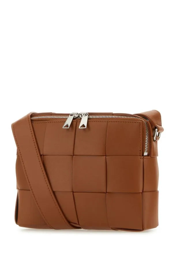 BOTTEGA VENETA | ライトブラウン レザー カセット カメラ クロスボディ バッグ