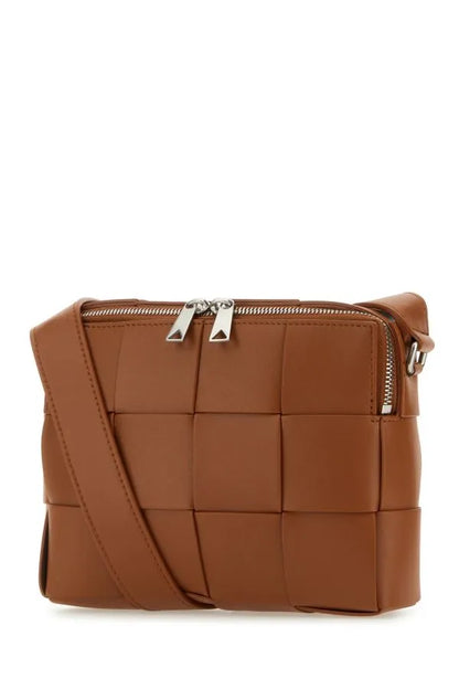 BOTTEGA VENETA | ライトブラウン レザー カセット カメラ クロスボディ バッグ