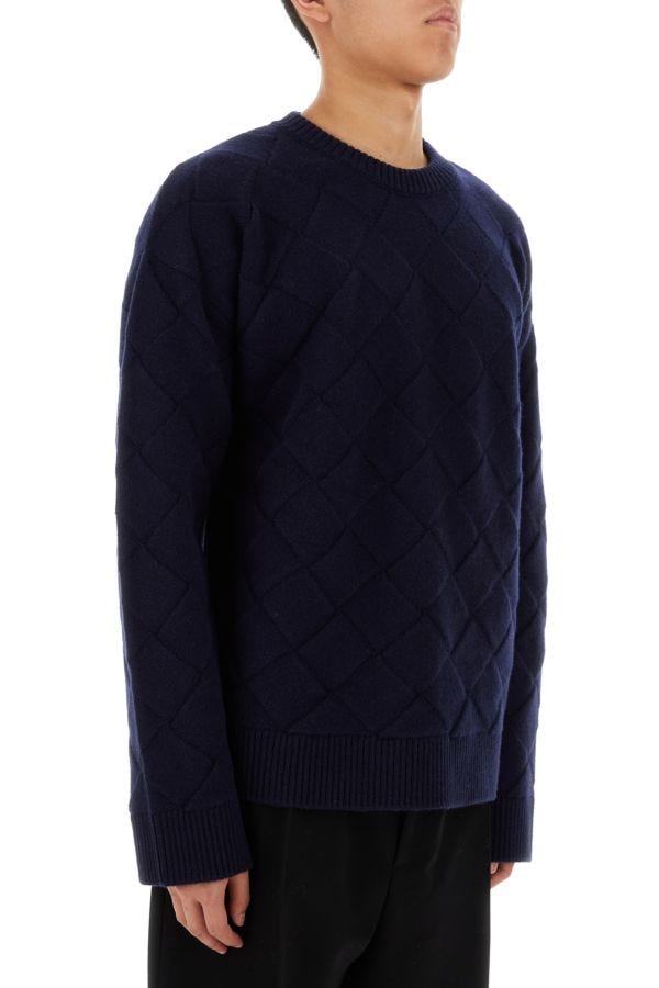 BOTTEGA VENETA | Midnight blue stretch wool blend sweater