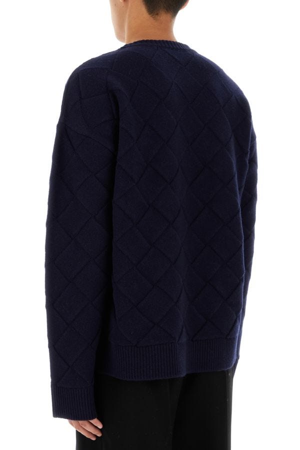 BOTTEGA VENETA | Midnight blue stretch wool blend sweater