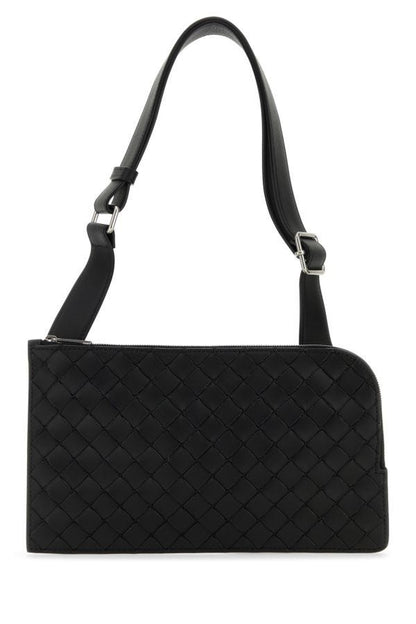 BOTTEGA VENETA | Black leather belt bag