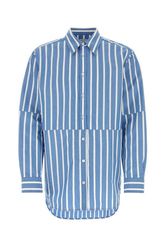 BOTTEGA VENETA | Embroidered cotton blend oversize shirt