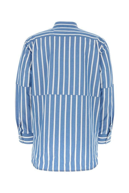 BOTTEGA VENETA | Embroidered cotton blend oversize shirt