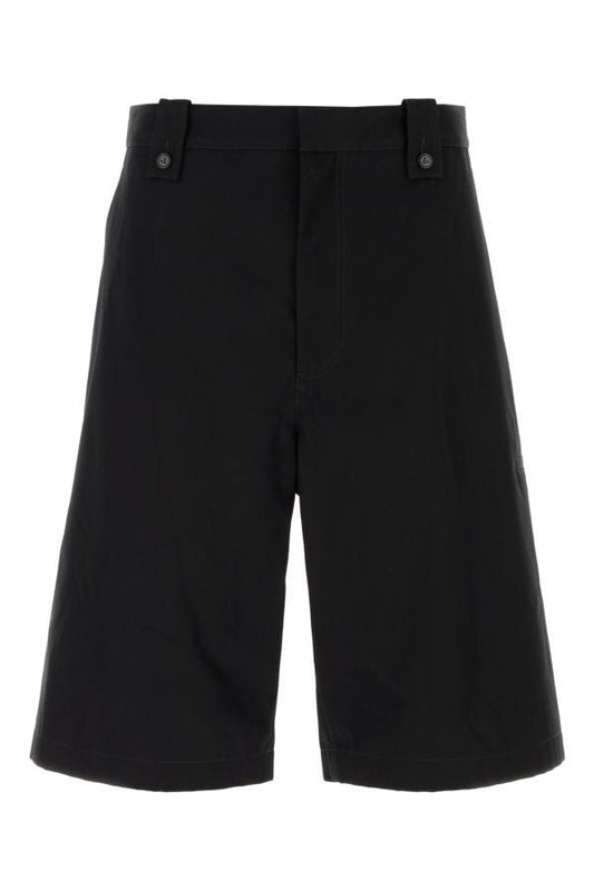 BOTTEGA VENETA | Black twill bermuda shorts
