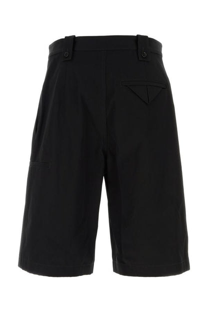 BOTTEGA VENETA | Black twill bermuda shorts