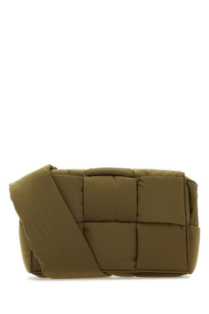 BOTTEGA VENETA | Army green fabric Cassette crossbody bag