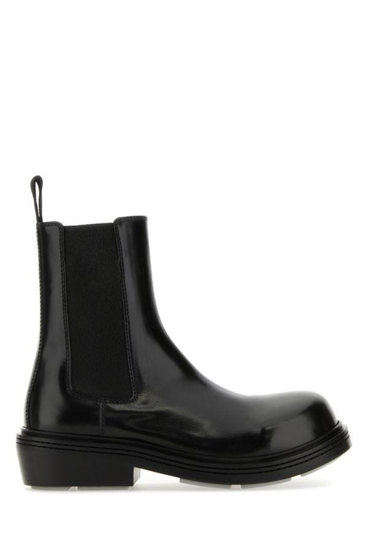 BOTTEGA VENETA | Black leather Fireman Chelsie ankle boots