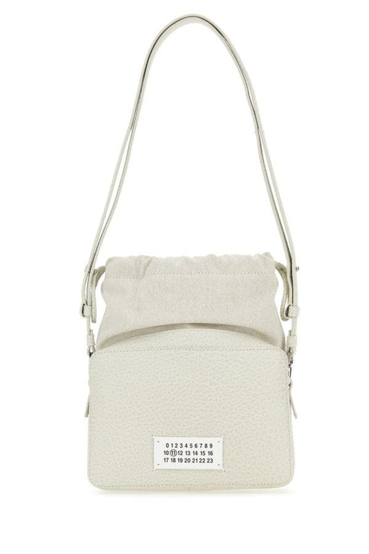 MAISON MARGIELA | Chalk leather and fabric 5AC bucket bag
