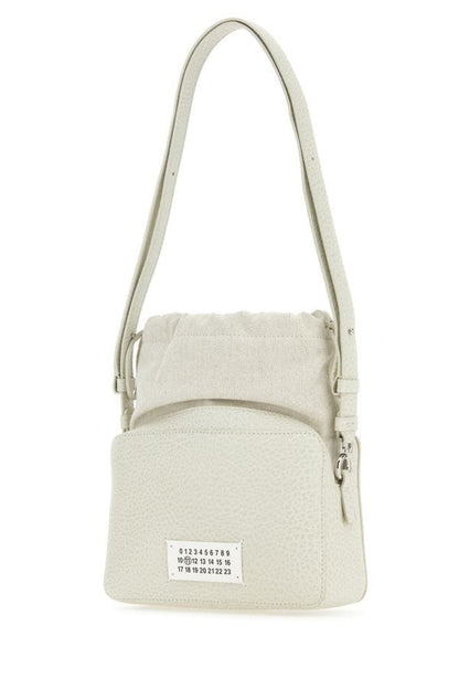 MAISON MARGIELA | Chalk leather and fabric 5AC bucket bag