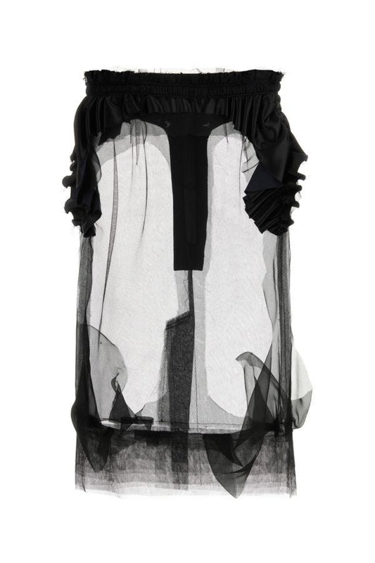 MAISON MARGIELA | Black mesh skirt