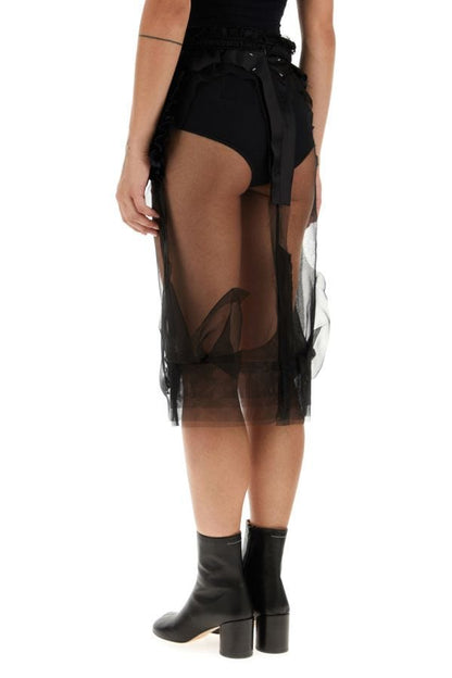 MAISON MARGIELA | Black mesh skirt