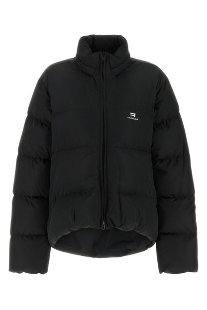 BALENCIAGA | Black polyester blend padded oversize jacket