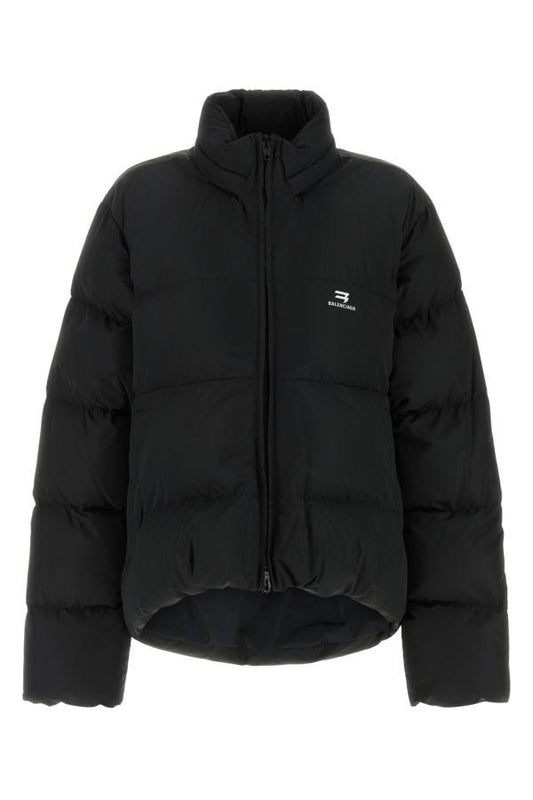 BALENCIAGA | Black polyester blend padded oversize jacket