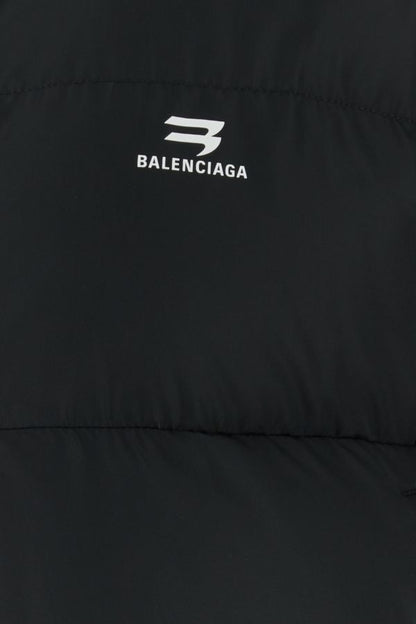 BALENCIAGA | Black polyester blend padded oversize jacket