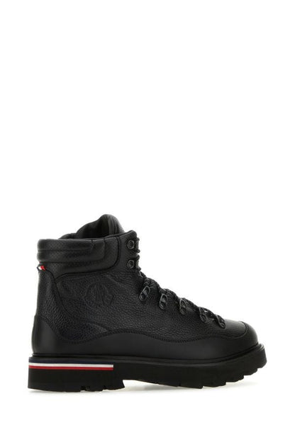 MONCLER | Black leather Peka Trek ankle boots