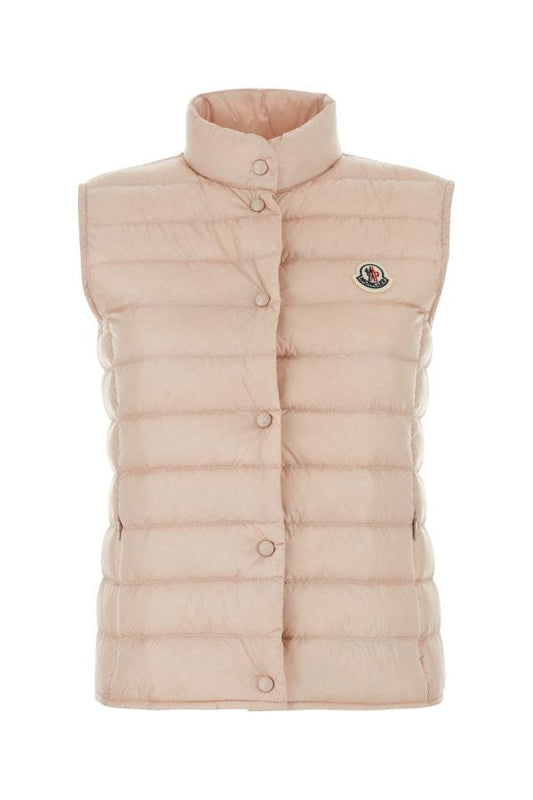 MONCLER | Light pink nylon Liane sleeveless down jacket