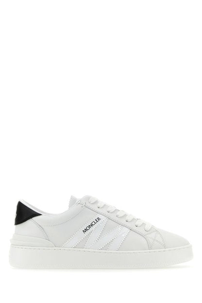 MONCLER | White leather Monaco M sneakers