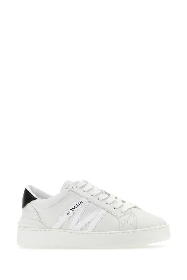 MONCLER | White leather Monaco M sneakers