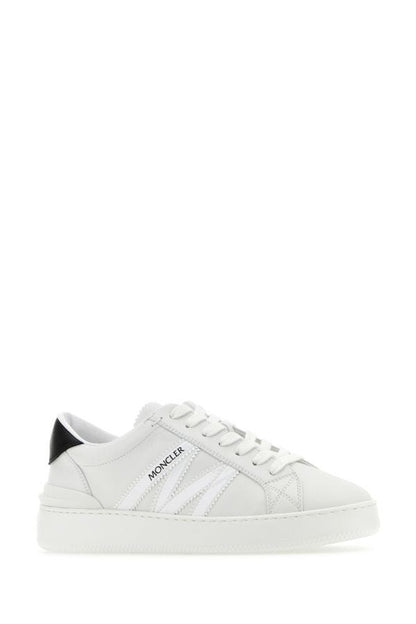 MONCLER | White leather Monaco M sneakers