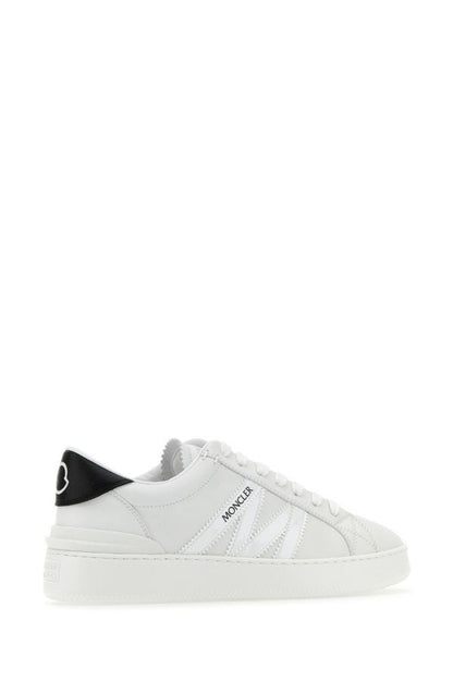 MONCLER | White leather Monaco M sneakers