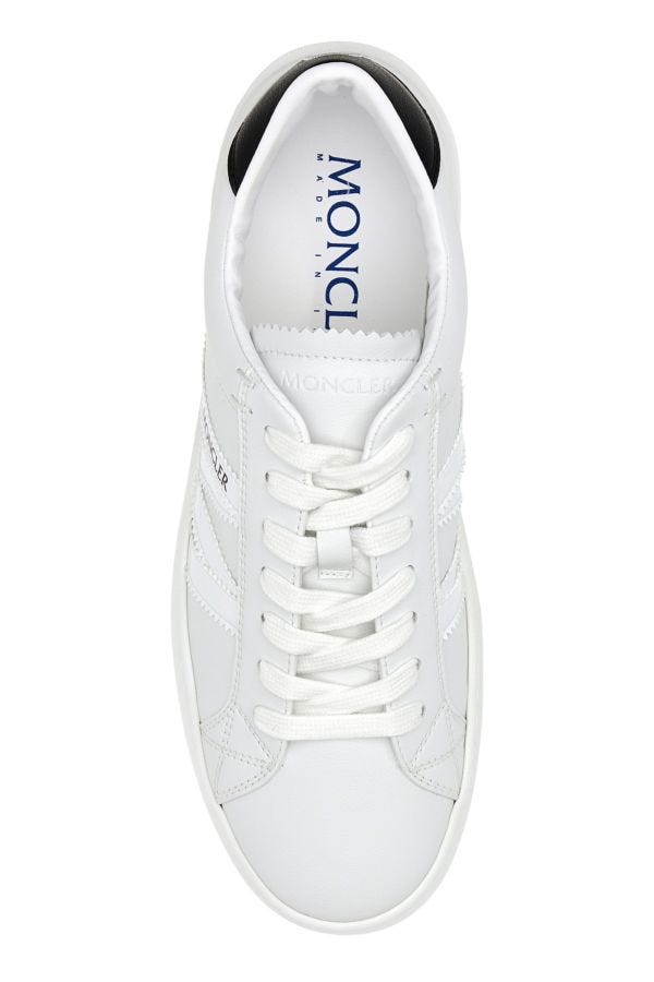 MONCLER | White leather Monaco M sneakers