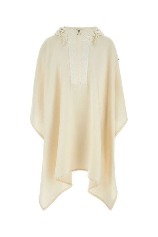 MONCLER | Ivory felt cape