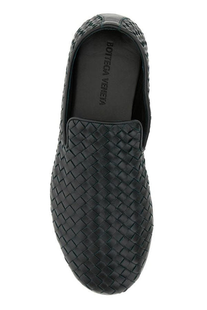 BOTTEGA VENETA | Dark green nappa leather Sunday slip ons