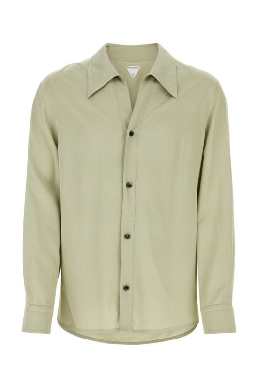 BOTTEGA VENETA | Sage green twill shirt
