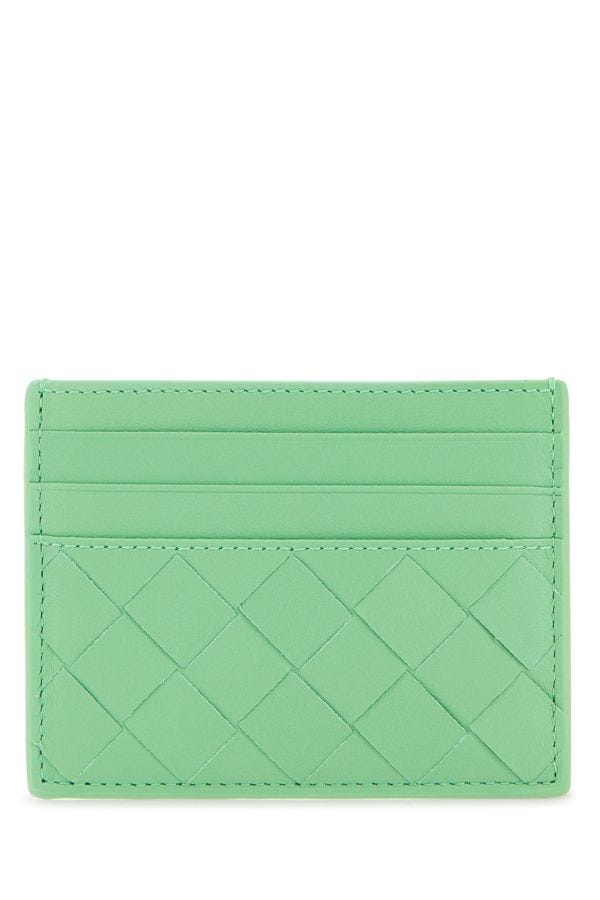 BOTTEGA VENETA | Mint green leather card holder