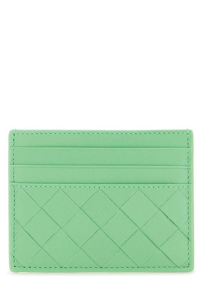 BOTTEGA VENETA | Mint green leather card holder