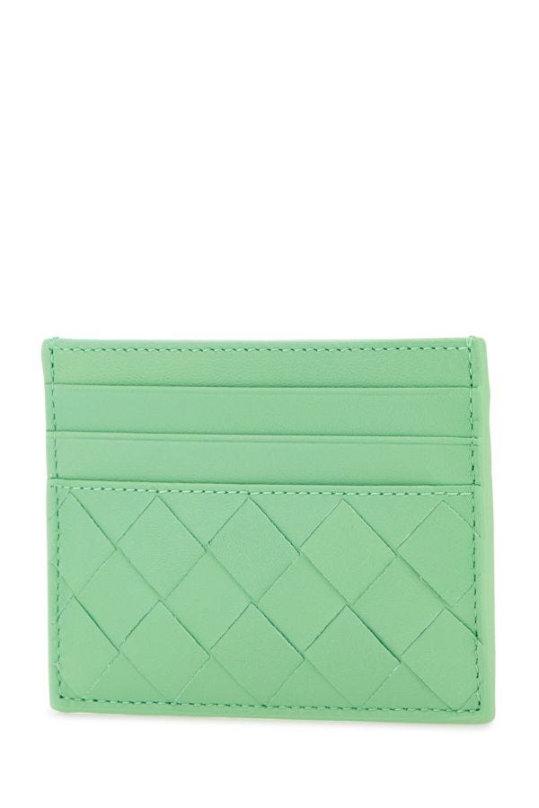 BOTTEGA VENETA | Mint green leather card holder