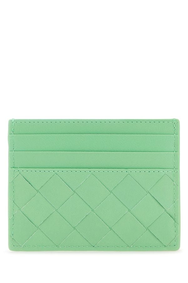 BOTTEGA VENETA | Mint green leather card holder