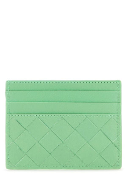 BOTTEGA VENETA | Mint green leather card holder
