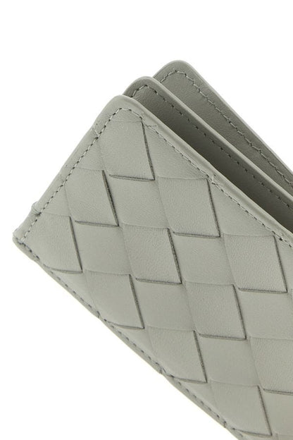 BOTTEGA VENETA | Light grey leather card holder
